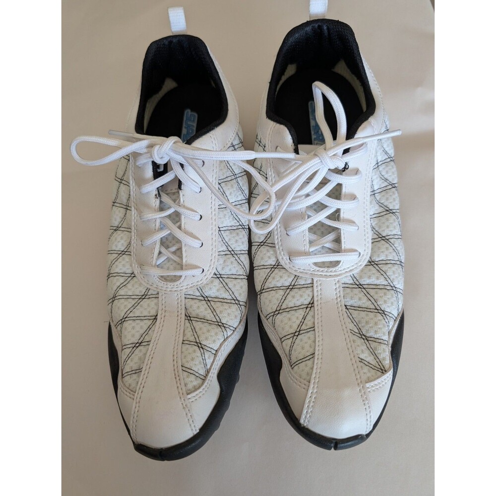 Footjoy SuperLites Women’s Size 8.5M White Black Golf Spikeless Shoes
